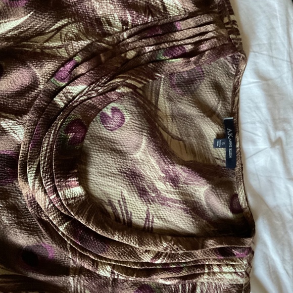 NWT Anne Klein Beauregard Peacock Print Blouse Top - Picture 6 of 9